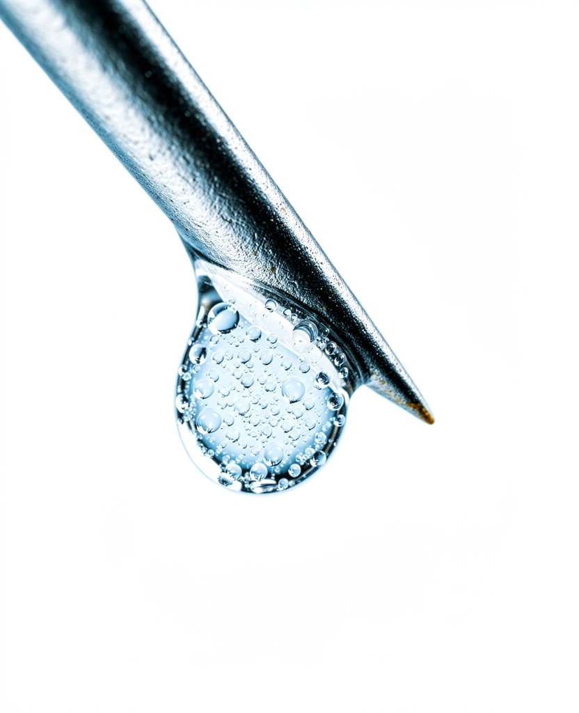 Crystalline water droplet representating purity